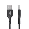 StarTech.com 30 cm USB-A uz USB-C uzlādes kabelis, uzlāde un sinhronizācija, 3A, USB 2.0, TPE apvalks - melns USB uzlādes vads