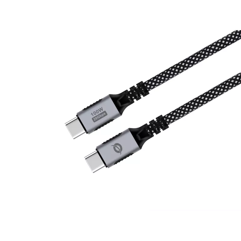 USB-C to USB-C kabelis CONCEPTRONIC ETTA07B20 — USB 3.2 Gen 2x2, 2 m, 20 Gbps, PD 3.0 100W (20V 5A), 4K@60Hz, E-mark
