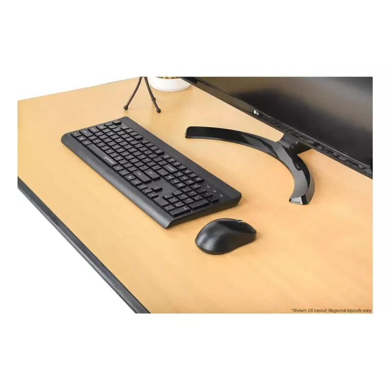 Manhattan 180771 bezvadu tastatūra QWERTY melna iekļauta pele