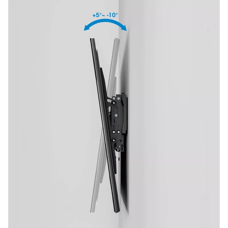 Manhattan TV & Monitor Mount Anti Theft Wall Tilt 43-100 Melns VESA 200x200 līdz 800x400mm Max 75kg