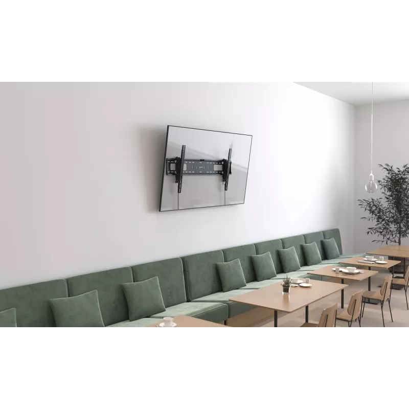 Manhattan TV & Monitor Mount Anti Theft Wall Tilt 43-100 Melns VESA 200x200 līdz 800x400mm Max 75kg