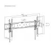Manhattan TV & Monitor Mount Anti Theft Wall Tilt 43-100 Melns VESA 200x200 līdz 800x400mm Max 75kg