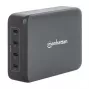 Lādētājs Manhattan ar četriem USB-C PD portiem, 140 W uz portu, 240 W kopā