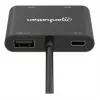 Daudzportu adapteris Manhattan 154321 USB Type-C uz 2 HDMI USB-A Power Delivery 100W