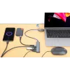 USB-C un USB-A kombinētais doks/cents Manhattan 4 porti 5 Gb/s alumīnija