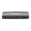 USB-C ceļojumu dokstacija Manhattan 190404 4 porti HDMI USB-A USB-C 3,5 mm