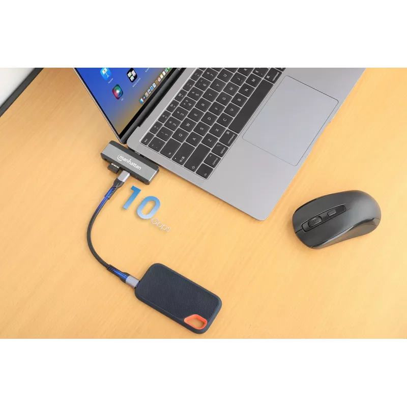 USB-C ceļojumu dokstacija Manhattan 190404 4 porti HDMI USB-A USB-C 3,5 mm