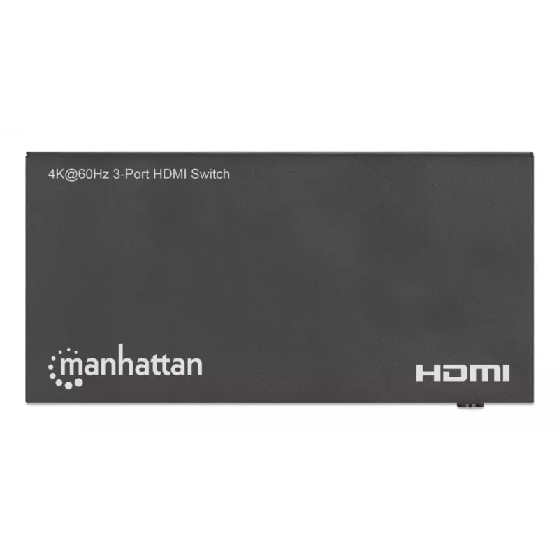 HDMI slēdzis 3x1 MANHATTAN 18G automātisks manuāls IR tālvadības pults melns