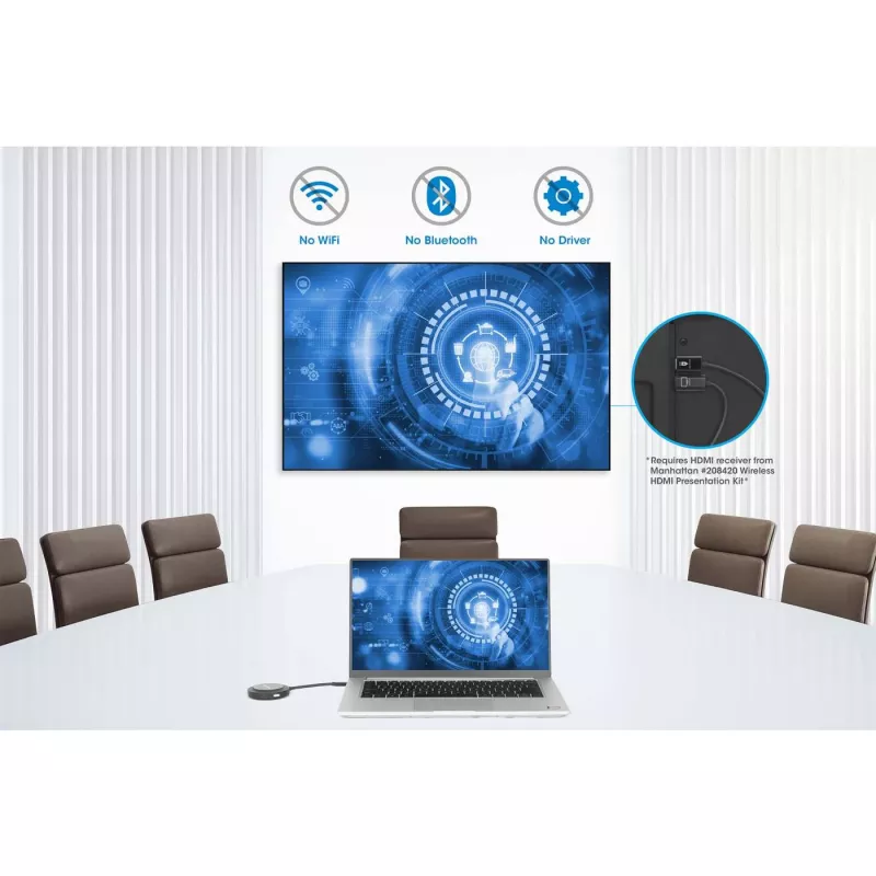 AV raidītājs Manhattan 208437 1920x1080 30 m Bezvadu USB Type-C