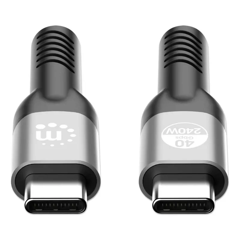 USB-C vīriešu uz USB-C vīriešu kabelis Manhattan 2m USB4 Gen 3x2 8K 60Hz