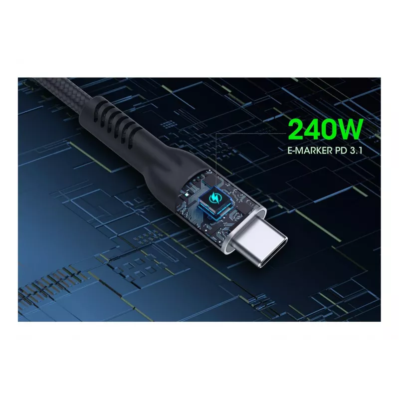 USB-C vīriešu uz USB-C vīriešu kabelis Manhattan 2m USB4 Gen 3x2 8K 60Hz