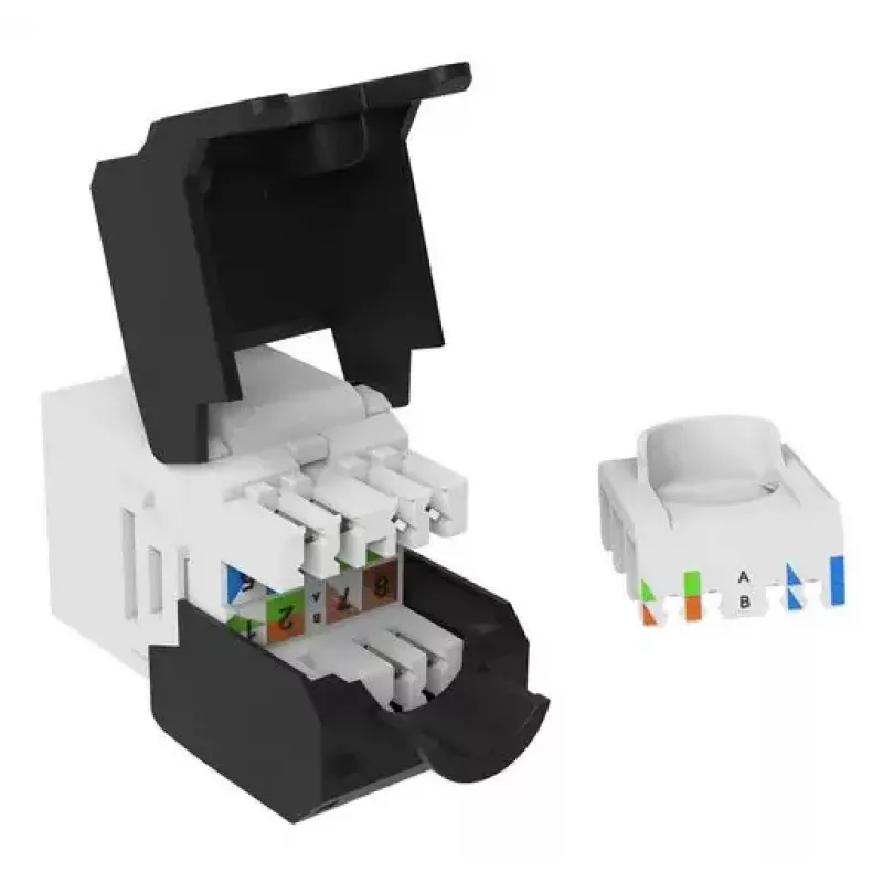 Keystone ligzda Cat.6A neekranēta, bez instrumentiem, EQUIP 769227, RJ-45, plakana konstrukcija, balta, 8 gab.