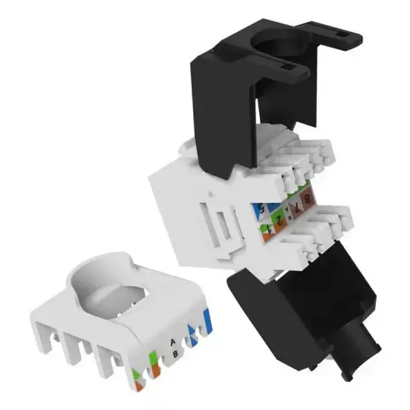 Keystone ligzda Cat.6A neekranēta, bez instrumentiem, EQUIP 769227, RJ-45, plakana konstrukcija, balta, 8 gab.