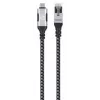 Manhattan USB-C uz Gigabit tīkla Ethernet RJ45 kabelis 2 m melns/sudraba