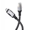 Manhattan USB-C uz Gigabit tīkla Ethernet RJ45 kabelis 2 m melns/sudraba