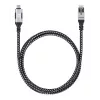 Manhattan USB-C uz Gigabit tīkla Ethernet RJ45 kabelis 2 m melns/sudraba