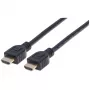 Manhattan HDMI 4K@60Hz kabelis ar Ethernet - CL3 novērtējums, 1m, piemērots ievietošanai sienā, visiem 4K un 1080p/HD lietojumiem - jauninot tagad vai sagatavojoties, kad tas būs nepieciešams, vīrišķais uz vīrišķo, melns, Ultra HD 4k x 2k, mūža garantija, Premium High Speed