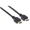 Manhattan HDMI 4K@60Hz kabelis ar Ethernet - CL3 novērtējums, 1m, piemērots ievietošanai sienā, visiem 4K un 1080p/HD lietojumiem - jauninot tagad vai sagatavojoties, kad tas būs nepieciešams, vīrišķais uz vīrišķo, melns, Ultra HD 4k x 2k, mūža garantija, Premium High Speed