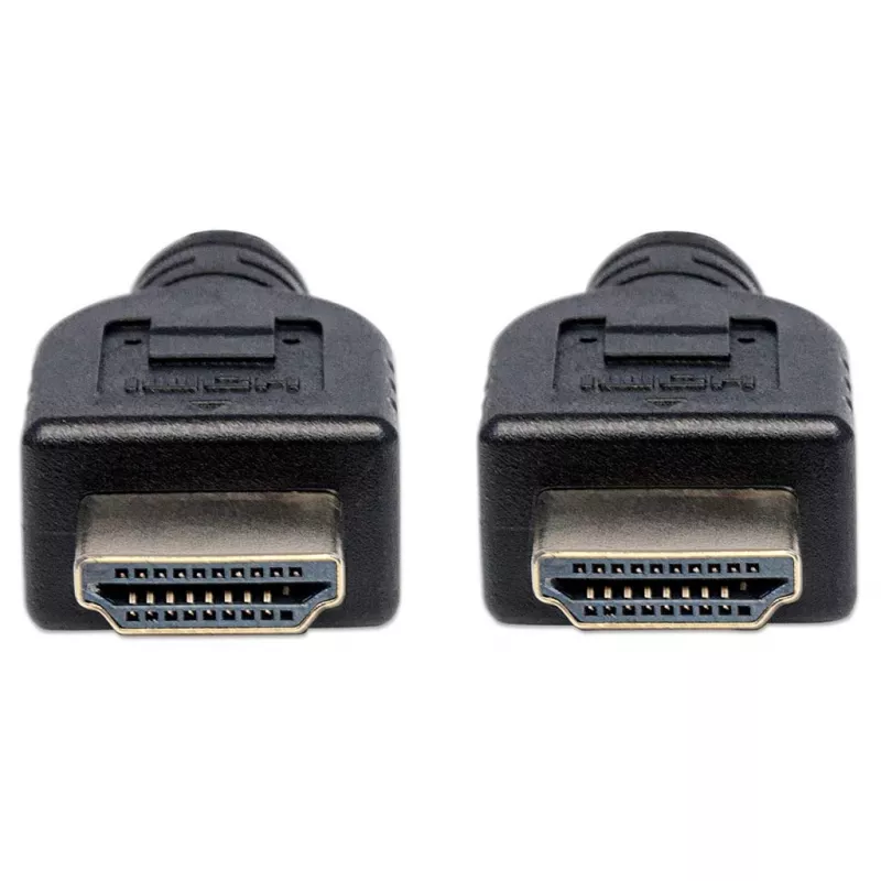 Manhattan HDMI 4K@60Hz kabelis ar Ethernet - CL3 novērtējums, 1m, piemērots ievietošanai sienā, visiem 4K un 1080p/HD lietojumiem - jauninot tagad vai sagatavojoties, kad tas būs nepieciešams, vīrišķais uz vīrišķo, melns, Ultra HD 4k x 2k, mūža garantija, Premium High Speed