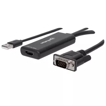 VGA un USB-A uz HDMI pārveidotājs Manhattan 152426