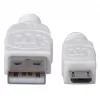 Manhattan USB-A uz Micro-USB kabelis, 1 m, vīrišķais–vīrišķais, balts, 480 Mb/s (USB 2.0), Hi-Speed USB, mūža garantija, ekvivalents USBPAUB1MW.