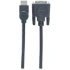 Manhattan HDMI uz DVI-D 24+1 kabelis, 3 m, vīrietis–vīrietis, melns, Dual Link, saderīgs ar DVD-D, mūža garantija, ekvivalents HDDVIMM3M