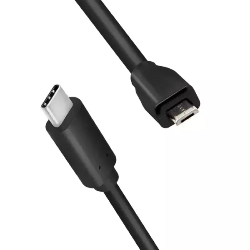 LogiLink CU0196 USB kabelis USB 2.0 0,5 m USB C Micro-USB B melns