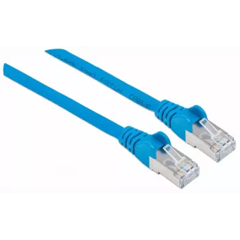 Intellinet tīkla kabeļa ielāps, Cat7 kabelis/Cat6A spraudņi, 2 m, zils, varš, S/FTP, LSOH / LSZH, PVC, RJ45, zeltīti kontakti, bez aizķeršanās, ar uzmavu, mūža garantija
