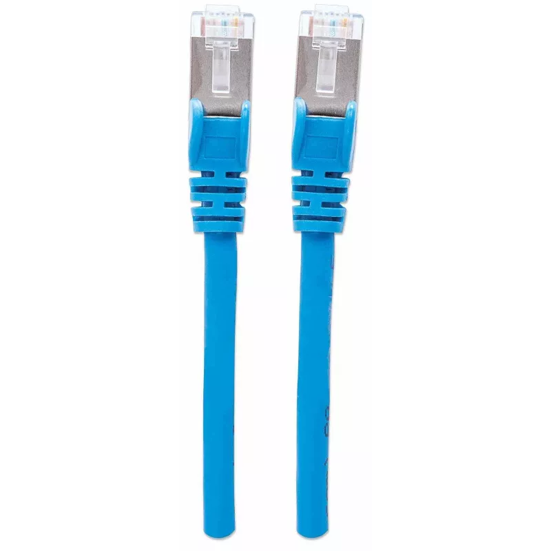 Intellinet tīkla kabeļa ielāps, Cat7 kabelis/Cat6A spraudņi, 2 m, zils, varš, S/FTP, LSOH / LSZH, PVC, RJ45, zeltīti kontakti, bez aizķeršanās, ar uzmavu, mūža garantija