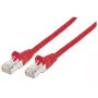 Intellinet tīkla komutācijas kabelis, Cat6, 10 m, sarkans, varš, S/FTP, LSOH/LSZH, PVC, RJ45, zelta pārklājuma kontakti, bez aizķeršanās, ar aizsargapvalku, mūža garantija