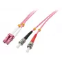 Lindy 46352 InfiniBand/optiskās šķiedras kabelis 3 m LC ST Rozā