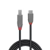 Lindy 0,5 m USB 3.2 Type C uz B kabelis 5 Gbps melns