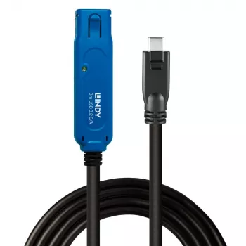 Lindy 43381 USB kabelis USB 3.2 Gen 1 (3.1 Gen 1) 8 m USB C USB A melns, zils