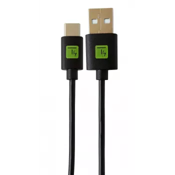 Techly ICOC MUSB20-CMAM01T USB kabelis USB 2.0 0,1 m USB A USB C Melns