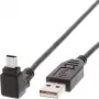 Techly USB 2.0 kabelis A spraudnis / Mini B spraudnis 90° 1,8 m melns ICOC MUSB-AA-018ANG