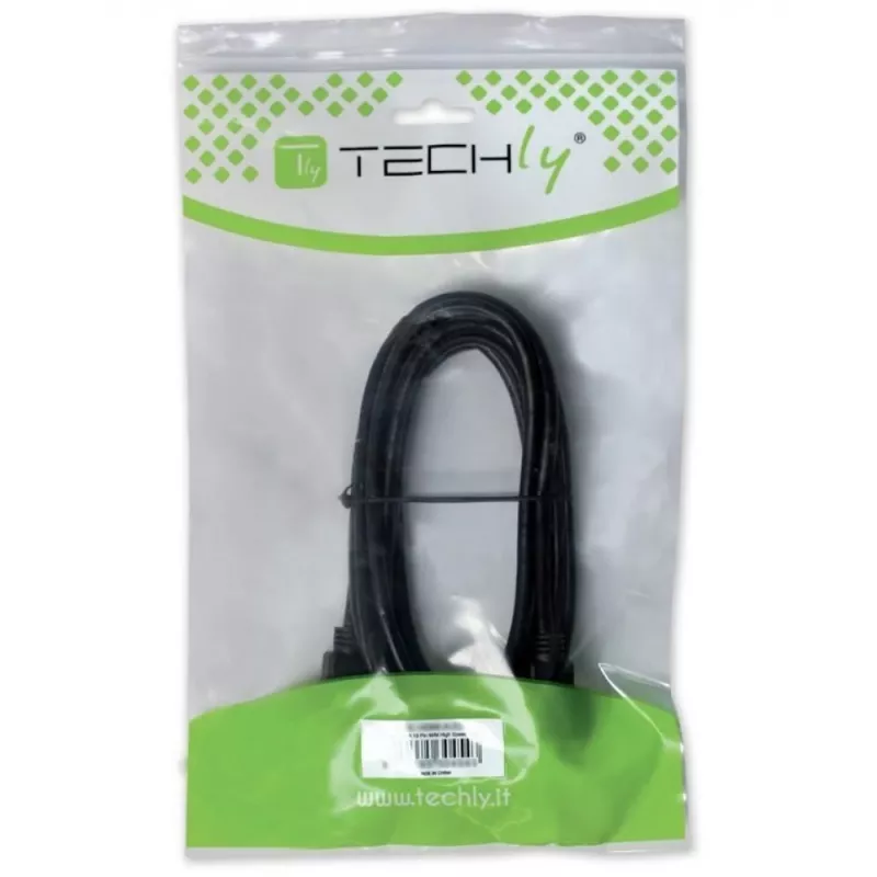 Techly USB 2.0 kabelis A spraudnis / Mini B spraudnis 90° 1,8 m melns ICOC MUSB-AA-018ANG