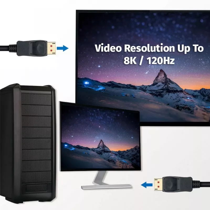 Techly ICOC DSP-A14-030NT DisplayPort kabelis 3 m Melns