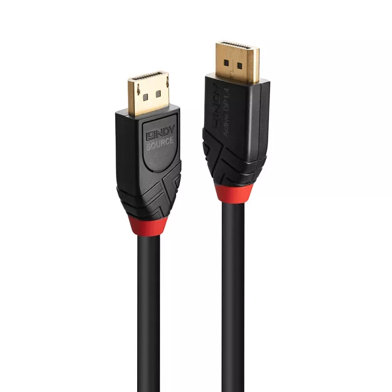 DisplayPort kabelis Lindy 10m Active DisplayPort 1.4 kabelis