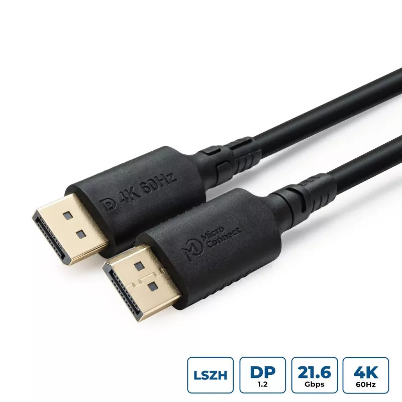 DisplayPort 1.2 kabelis MicroConnect 4K, 300 cm, LSZH apvalks