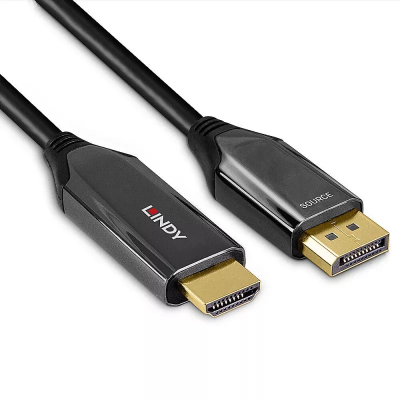 Lindy 1m aktīvais DisplayPort 1.4 uz HDMI 8K60 kabelis