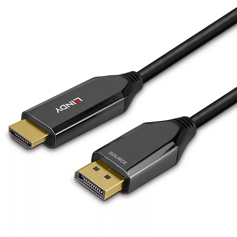 Lindy 1m aktīvais DisplayPort 1.4 uz HDMI 8K60 kabelis