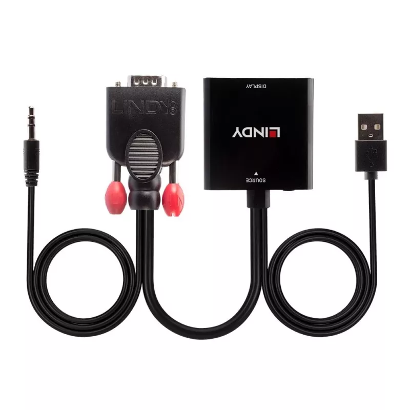 VGA un audio uz HDMI pārveidotājs Lindy 38284