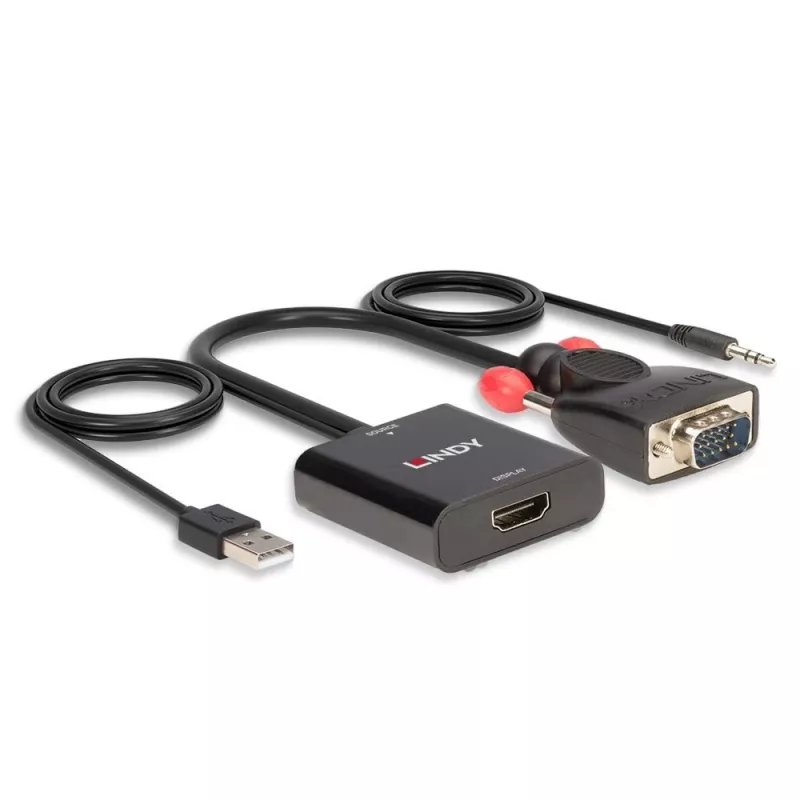VGA un audio uz HDMI pārveidotājs Lindy 38284