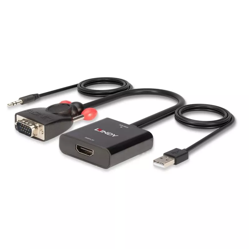 VGA un audio uz HDMI pārveidotājs Lindy 38284