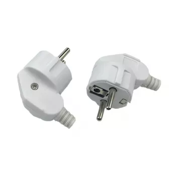MicroConnect MC-GRUA-W leņķa Schuko barošanas kontaktdakša, balta