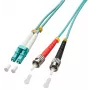 Lindy 3.0m OM3 LC - ST Duplex InfiniBand/fiberoptiskais kabelis 3 m tirkīzzils