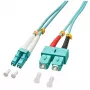 Lindy 10m OM3 LC - SC Duplex InfiniBand/šķiedru optikas kabelis Tirkīzzils
