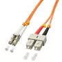 Lindy 1.0m OM2 LC - SC Duplex InfiniBand/optiskās šķiedras kabelis 1 m oranžs