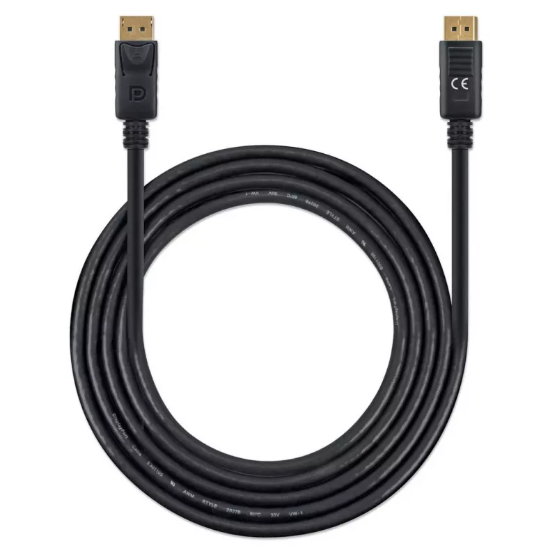 Manhattan DisplayPort 1.4 kabelis 8K@60Hz 2m PVC vīriešu-vīriešu