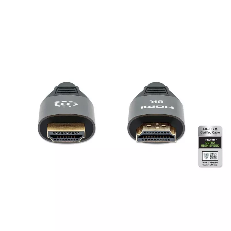 HDMI kabelis Manhattan 8K@60Hz 1m pīts vīrs-vīrs melns